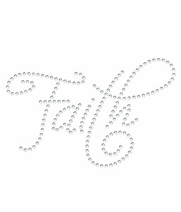 Rhinestone Iron On - EXPRESSION - FAITH 8" Rhinestone Iron On - EXPRESSION - FAITH 8"