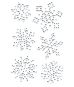 Rhinestone Iron On - SNOWFLAKES 2" to 3" Rhinestone Iron On - SNOWFLAKES 2" to 3"