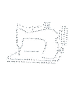 Rhinestone Iron On - SEWING MACHINE 8" Rhinestone Iron On - SEWING MACHINE 8"