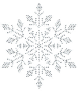 Rhinestone Iron On - Giant Snowflake Rhinestone Iron On - Giant Snowflake