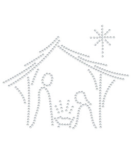 Rhinestone Iron On - Manger Rhinestone Iron On - Manger