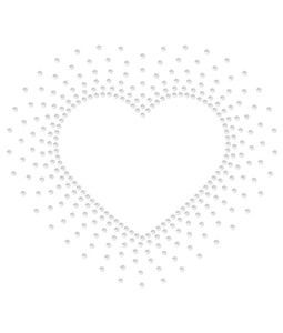 Rhinestone Iron On - HEART EXPLOSION Rhinestone Iron On - HEART EXPLOSION
