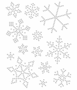 Rhinestone Iron On - SNOWFLAKES 1" to 4" Rhinestone Iron On - SNOWFLAKES 1" to 4"