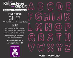 FONT - ROUNDED 1.5" - Digital Download FONT - ROUNDED 1.5" - Digital Download