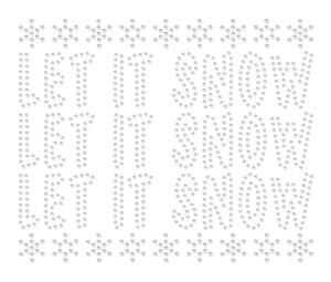 Rhinestone Iron On - LET IT SNOW 10" Rhinestone Iron On - LET IT SNOW 10"