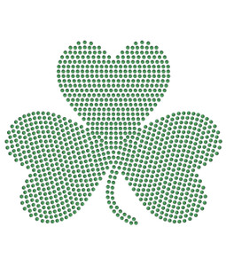 Rhinestone Iron On - GIANT SHAMROCK Rhinestone Iron On - GIANT SHAMROCK