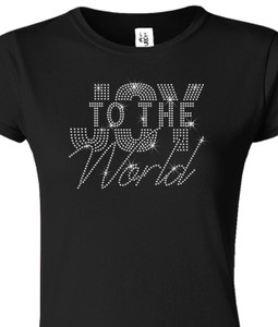 RHINESTONE T-SHIRT - RADIANT CROSS - Rhinestone Genie