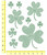 Rhinestone Iron On - SHAMROCK CLUSTER