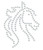 Rhinestone Iron On - HORSE 5" Rhinestone Iron On - HORSE 5"