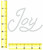 Rhinestone Iron On - EXPRESSION - JOY 5"