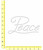 Rhinestone Iron On - EXPRESSION - PEACE 8"