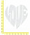 Rhinestone Iron On - LOVE HEART SHAPED
