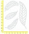 Rhinestone Iron On - 4 FEATHERS / LEAVES