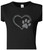 RHINESTONE T-SHIRT - HEART WITH PAW PRINT