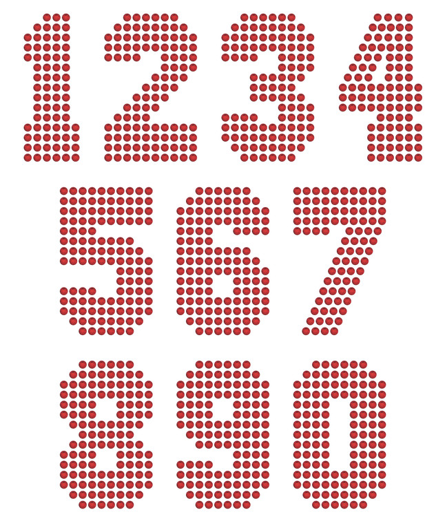 FONT - SPORTS BLOCK NUMBERS FILLED 3"