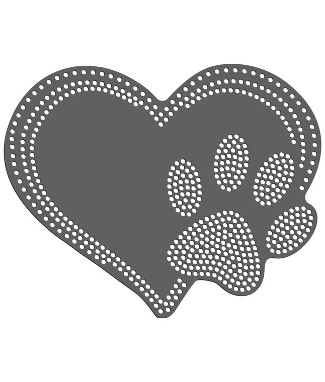 HEART WITH PAW PRINT