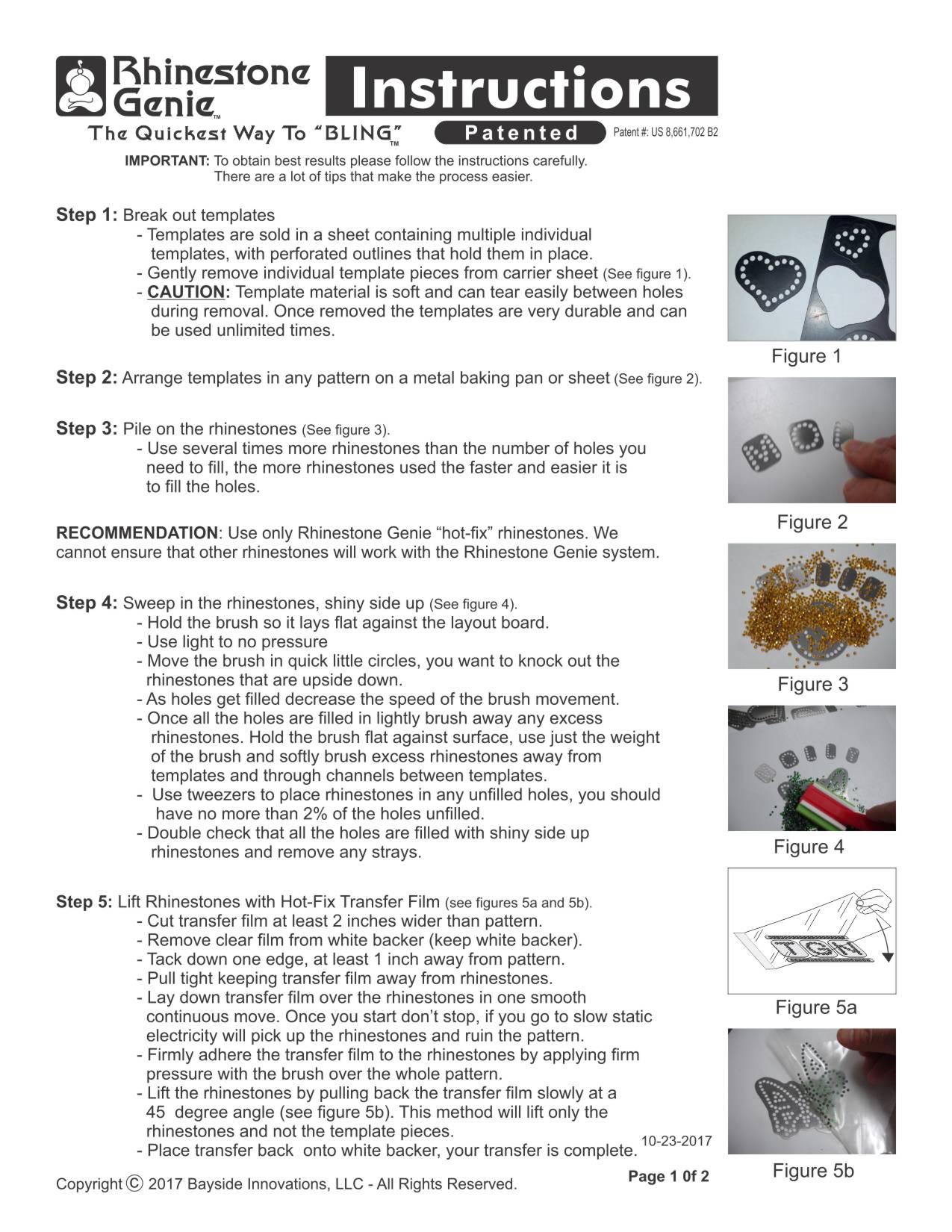 Instructions Page 1