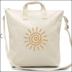 Tote bag with rhinestones