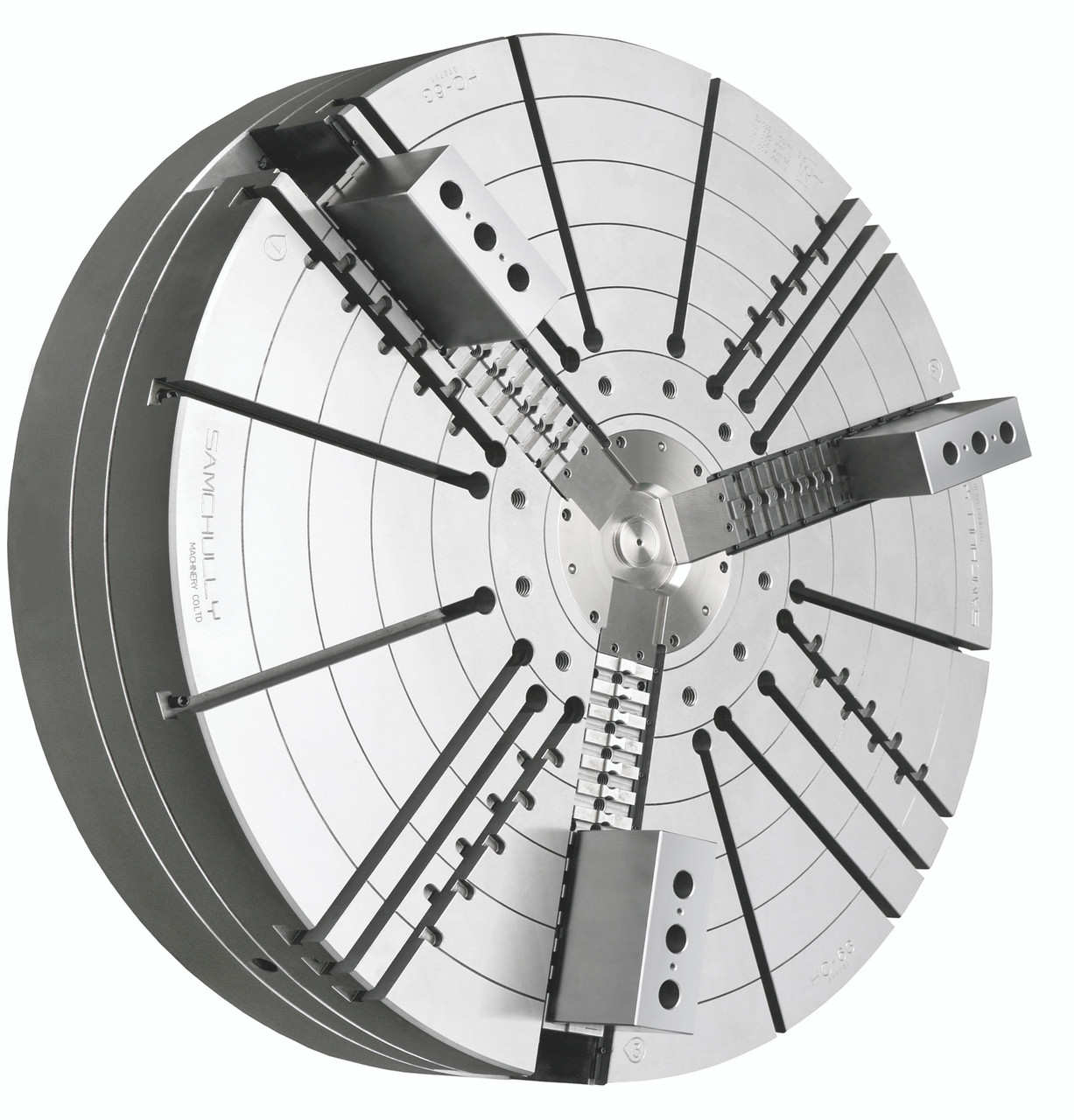 40” 3-jaw, sealed closed-center plain back hydraulic chuck