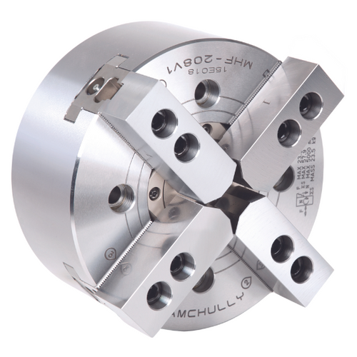 12" MHF Series Power Chuck – 4-Jaw, High-Speed, Mega-Bore Power Chuck with [M112x2.0] Threading