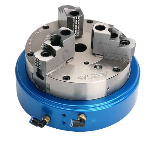 4.5" Pneumatic Rotary Table Chuck with Built-In Self-Contained Cylinder