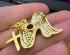 Pines- Prendedores  1.5"  Enchapado en  Oro o Plata con Zirconia Entrega Gratis Puerto Rico 