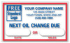 Service Sticker 
Next Oil Change Due