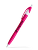 Bolígrafo Plastico Slim Push Button de Colores Variados con Barril y terminación en Blanco. 