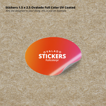 Stickers 1.5 x 2.5 Ovalado Full Color UV Coated Entrega Gratis todo Puerto Rico Stickers 1.5 x 2.5 Ovalado Full Color UV Coated Entrega Gratis todo Puerto Rico