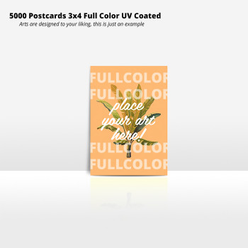 5000 Postcards 3x4 Full Color UV Coated Entrega Gratis Puerto Rico