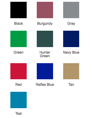 Standard Colors Chart