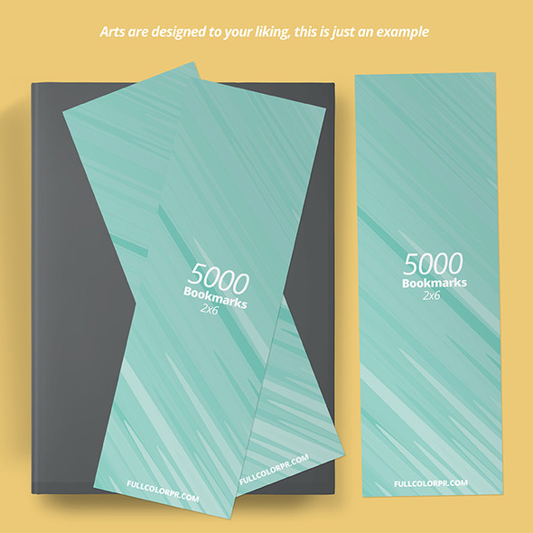 5000 Bookmarks 2x6 Full Color UV Coated 