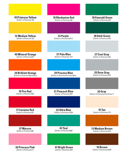 Colores Standard. Los colores pueden variar debido al monitor de su computadora. 
Tambien esta disponible el negro, blanco y reflex blue. 