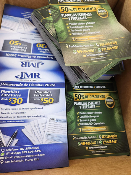 500,1000 y 4000 Flyers 4.25x5.5 Full Color Entrega Gratis Todo Puerto Rico