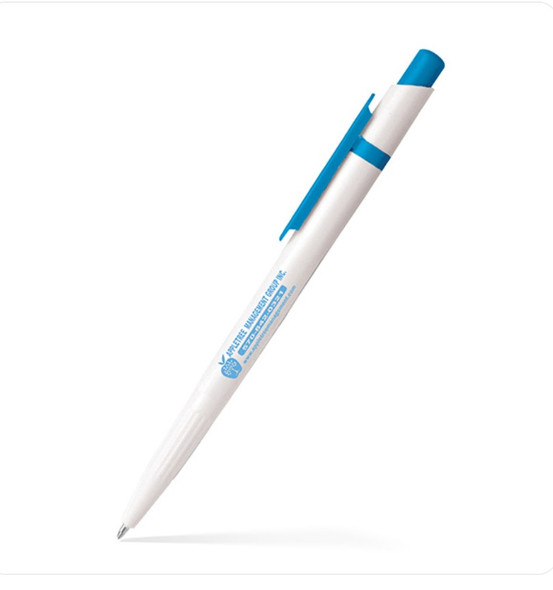 Bolígrafos Plásticos Cedar Color Azul de Impresión y Clip