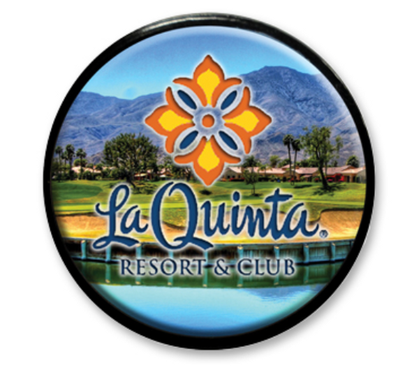 Prendedor de Metal Redondo de 1.5" Full Color con Bordes en Oro  Prendedor de Metal Redondo de 1.5" Full Color con Bordes en Oro