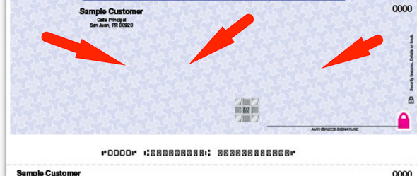 RUSH Cheques Sin Linea de Alta Seguridad 8 1/2 x 11  Laser Compatible con Peachtree / SAGE 50 / 1-Parte/Original - Envio RUSH 
