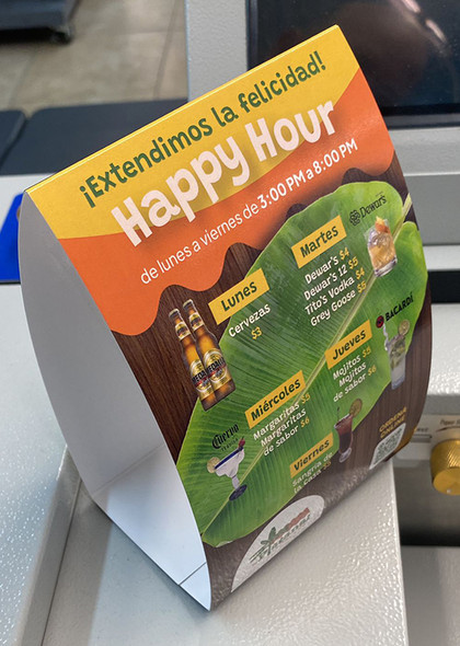 Table Tent 4x6 Full Color 16Pts UV Coated Entrega Gratis todo Puerto Rico