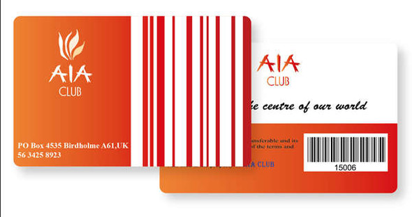 Ejemplo de tarjeta plástica con barcode Ejemplo de tarjeta plástica con barcode