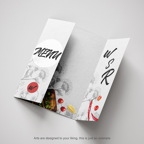 Menu Brochure 25.5 x 11 Full Color Entrega Gratis Puerto Rico