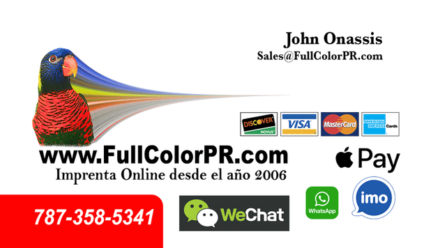 100 Business Cards $9.99 Free Delivery Puerto Rico and USA