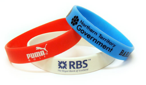 Silicone Wristbands 1/2" One Color Imprint