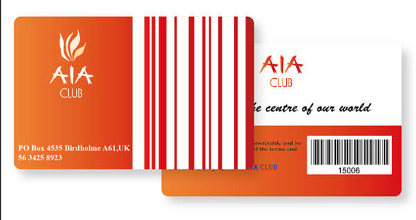 Ejemplo de tarjeta plástica con barcode Ejemplo de tarjeta plástica con barcode