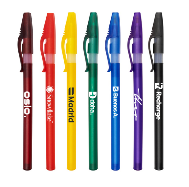 Ejemplo bolígrafo Grip Stick Colores Frosted 
( Colores no necesariamente idénticos a los ilustrados) 