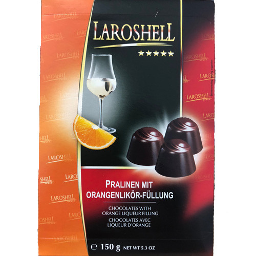 Laroshell Orange Liqueur Filled Chocolate Pralines 5.3 oz - The