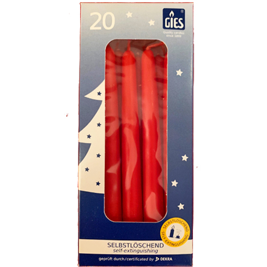 The Taste of Germany Red Christmas Candles 20 pc.