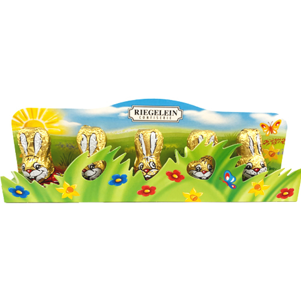 Riegelein Easter Chocolate Bunnies in Gras Display 2.1 oz