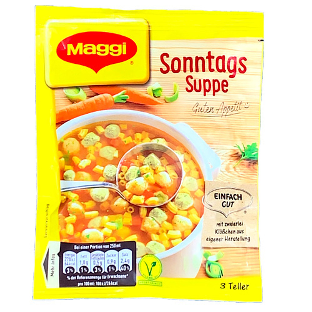 Maggi "Sonntagssuppe" Vegetable Noodle Crouton Soup - 3.5 oz.