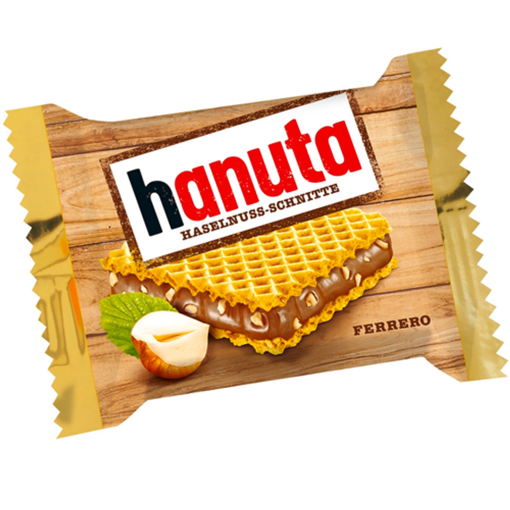 Hanuta Hazelnut Cream Wafer Snacks, Box of 10, 7.6 oz