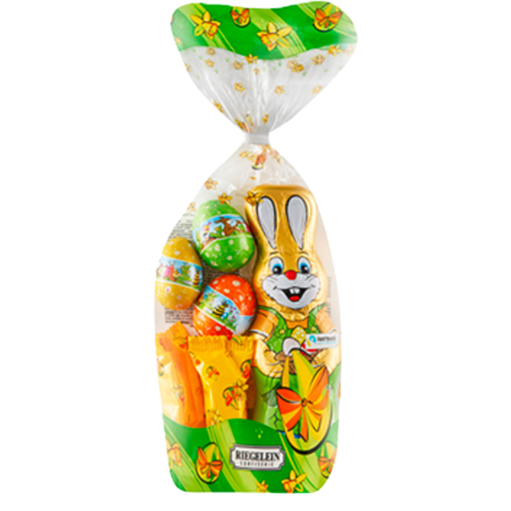 Riegelein Easter Chocolate Bunny and Eggs in Gift Bag 7.8 oz